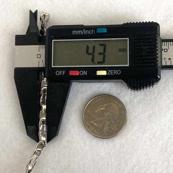 Kay Jewelers Sterling Silver 925 JWBR Infinity Link Diamond Tennis Bracelet FLAW - Picture 15 of 16